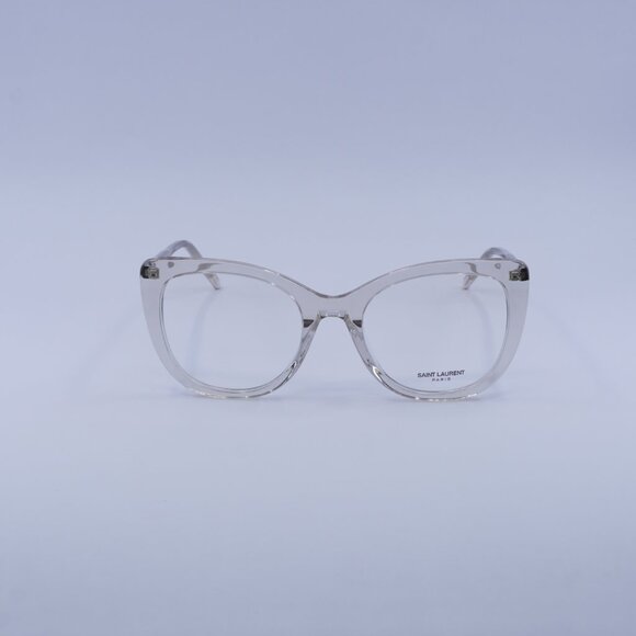 Saint Laurent SL778 004 Eyeglasses Transparent Beige 55mm Square Frame - Picture 6 of 10